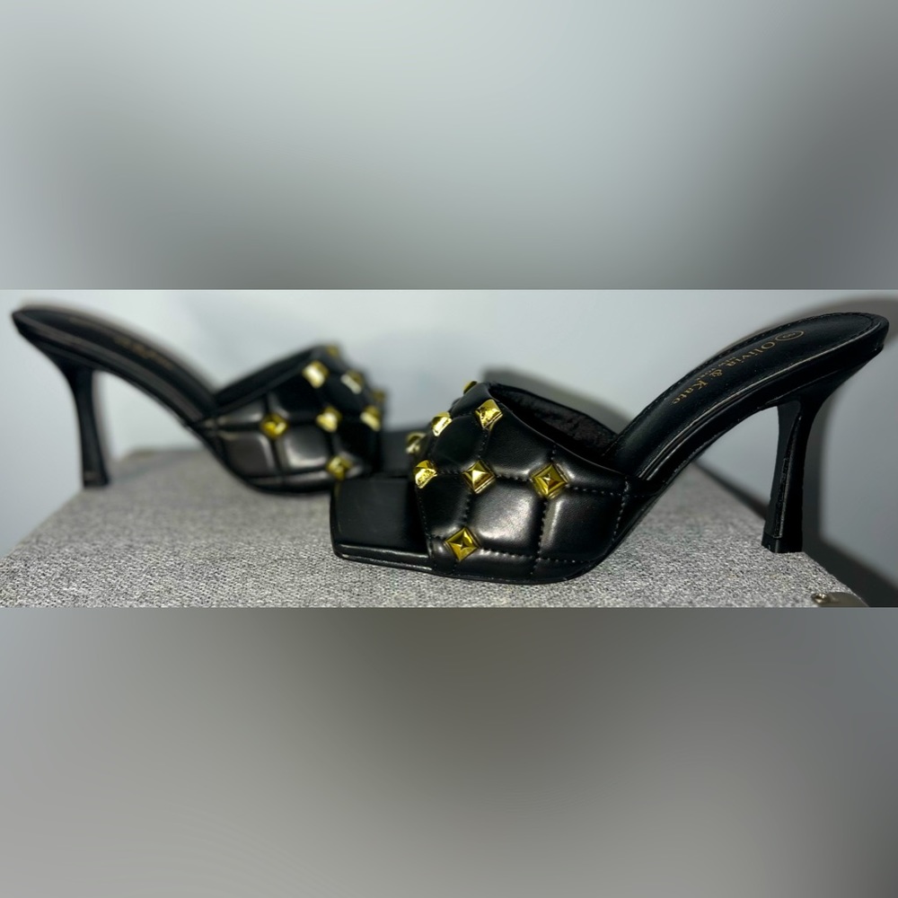 Black and Gold Olivia and Kate New York Heels